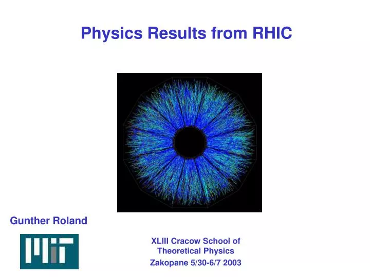 physics results from rhic