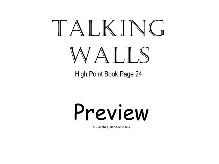 talking walls high point book page 24