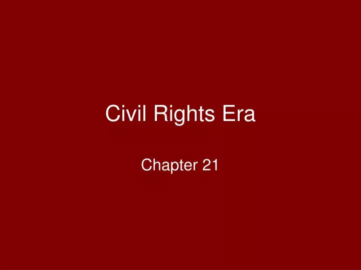 civil rights era