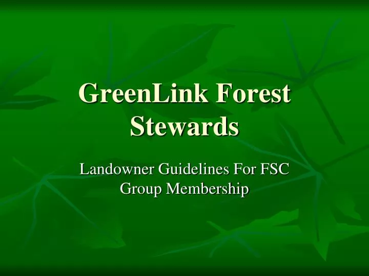 greenlink forest stewards