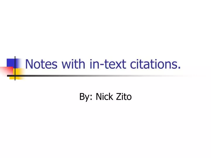 notes with in text citations