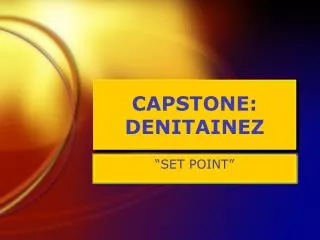 CAPSTONE: DENITAINEZ