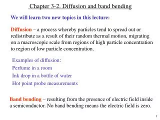 Chapter 3-2. Diffusion and band bending