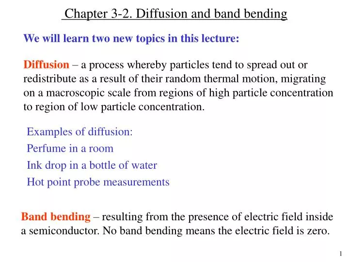 chapter 3 2 diffusion and band bending