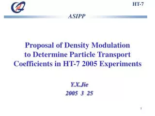 Proposal of Density Modulation