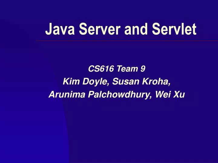 java server and servlet