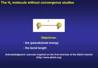 The H 2 molecule without convergence studies