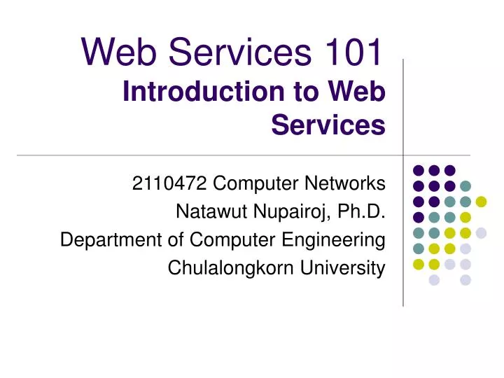 web services 101 introduction to web services