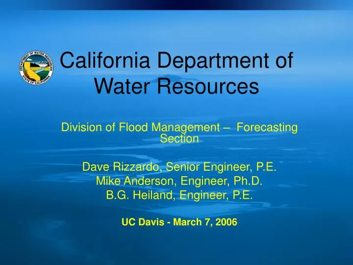 california department of water resources