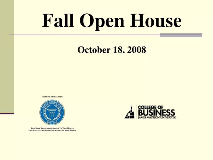 fall open house