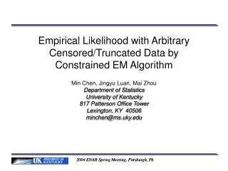 Empirical Likelihood with Arbitrary Censored/Truncated Data by Constrained EM Algorithm
