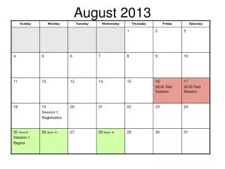 august 2013