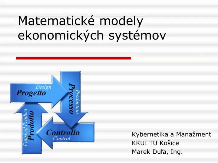 matematick modely ekonomick ch sy st mov