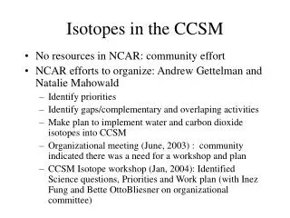 Isotopes in the CCSM