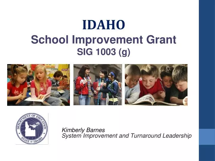idaho school improvement grant sig 1003 g