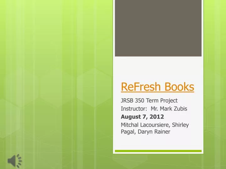 refresh books