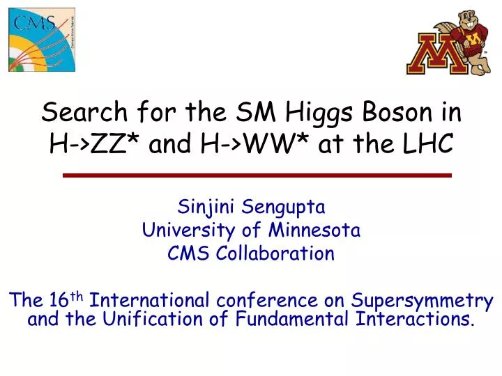 search for the sm higgs boson in h zz and h ww at the lhc