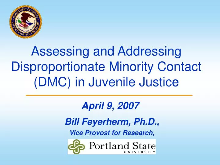 assessing and addressing disproportionate minority contact dmc in juvenile justice