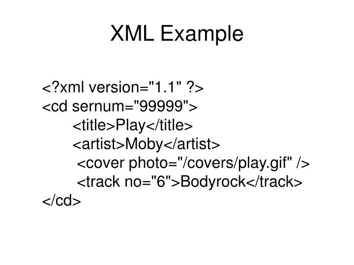 xml example