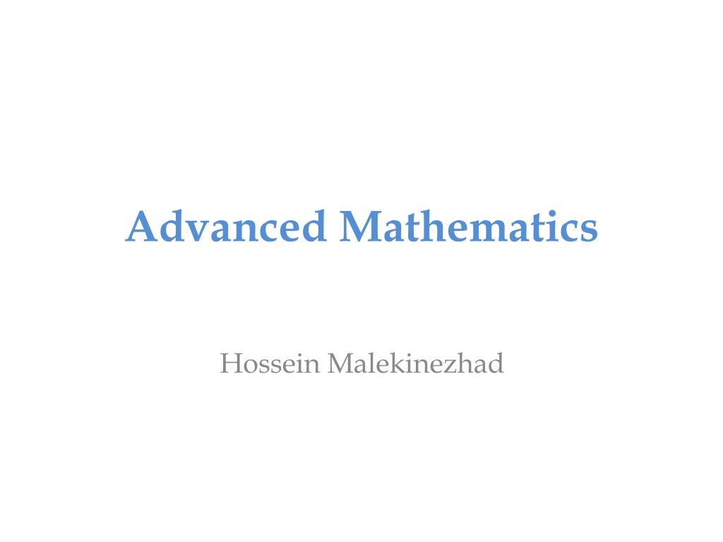 Math Avancer PPT - Advanced Mathematics PowerPoint Presentation, free download - ID ...