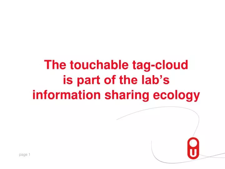 the touchable tag cloud is part of the lab s information sharing ecology