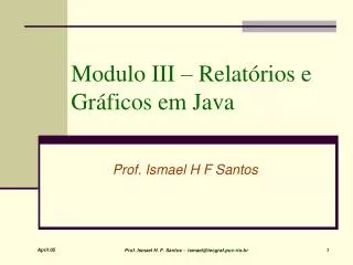 modulo iii relat rios e gr ficos em java