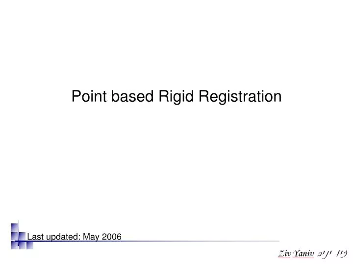point based rigid registration