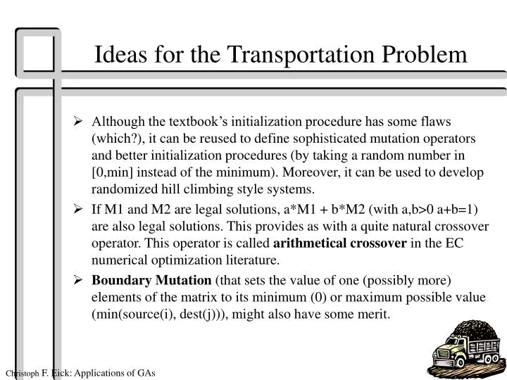 ideas for the transportation problem