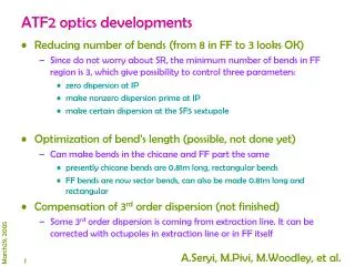ATF2 optics developments