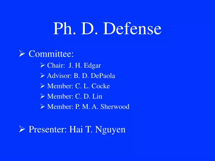 ph d defense