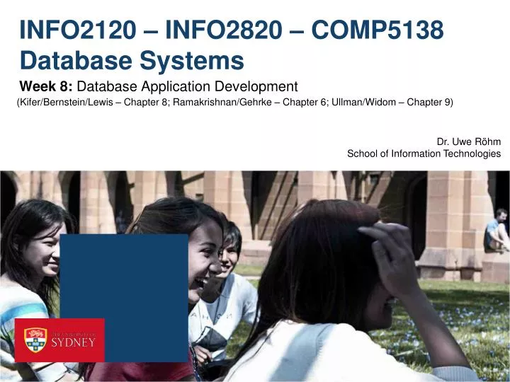 info2120 info2820 comp5138 database systems