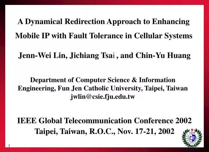 a dynamical redirection approach to enhancing mobile ip with fault tolerance in cellular systems
