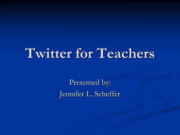 twitter for teachers