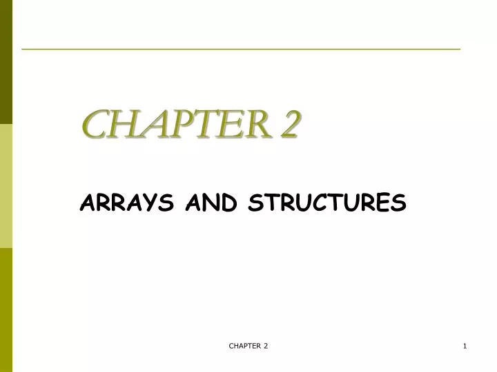arrays and structures