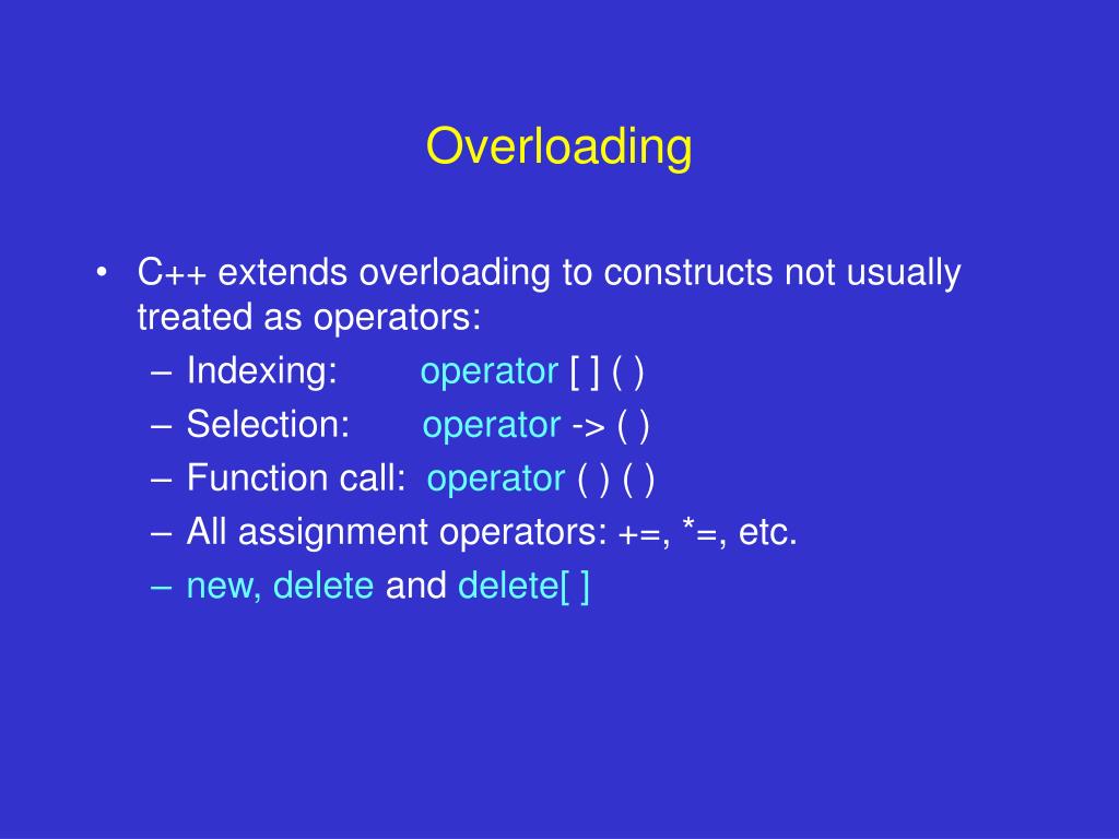 PPT - Overloading PowerPoint Presentation, free download - ID:5109113