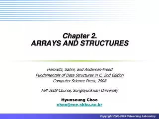 Chapter 2. ARRAYS AND STRUCTURES