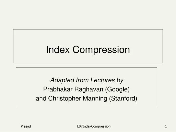 index compression