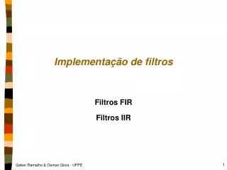 implementa o de filtros