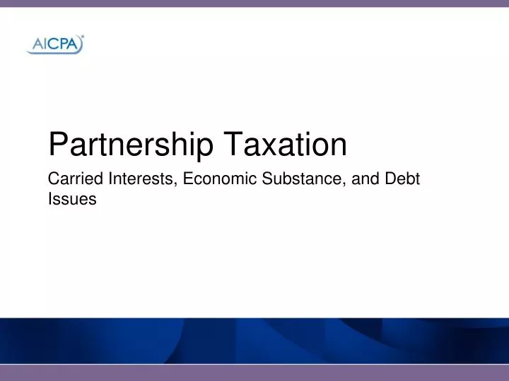 partnership taxation