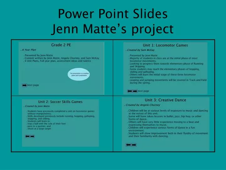 power point slides jenn matte s project