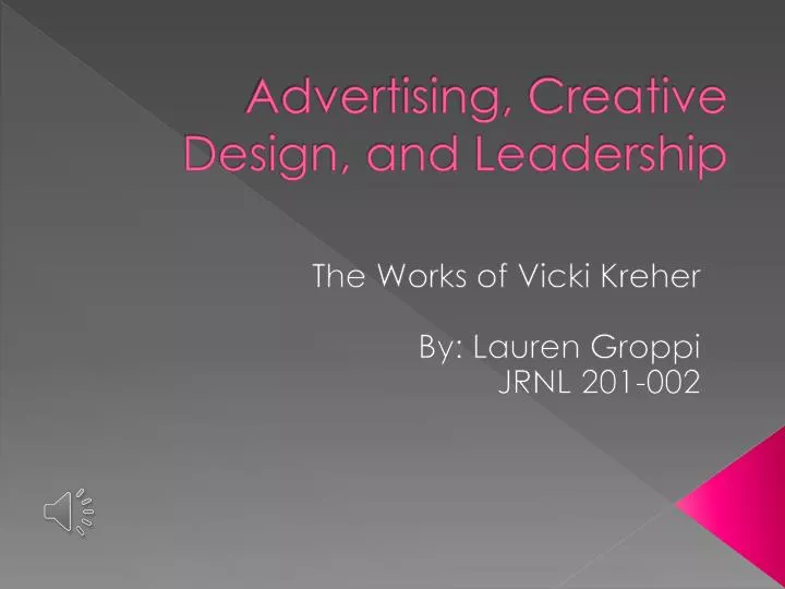 advertising creative design and leadership