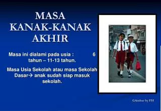 masa kanak kanak akhir
