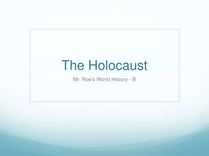 the holocaust