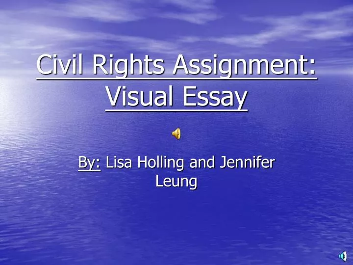 civil rights assignment visual essay