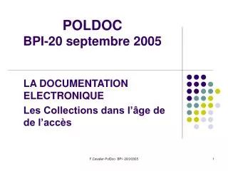 poldoc bpi 20 septembre 2005