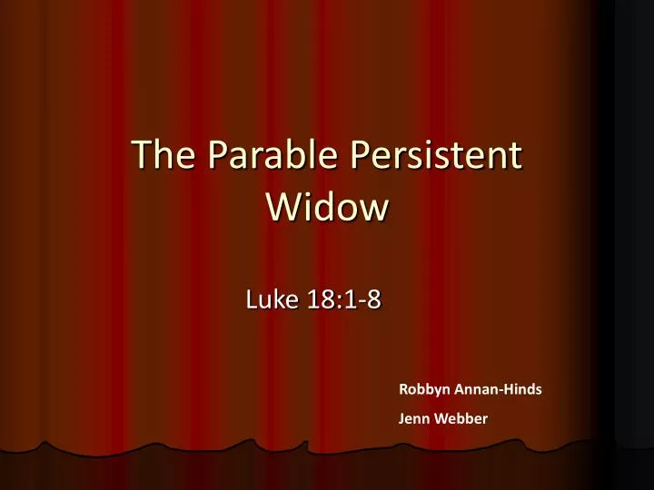 the parable persistent widow