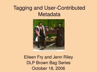Tagging and User-Contributed Metadata