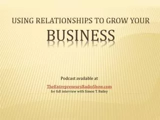 Using Relationships to Grow Your Business