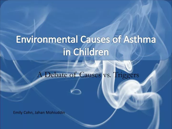 environmental causes of asthma in children