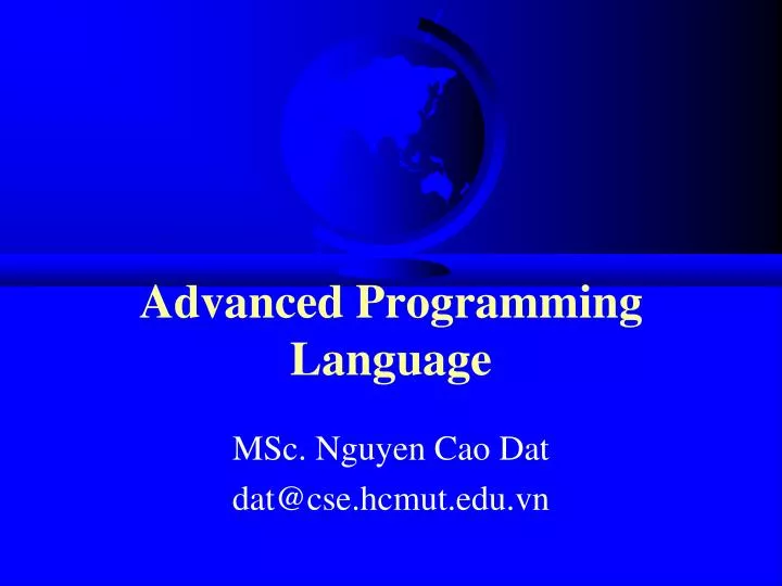 advanced programming language